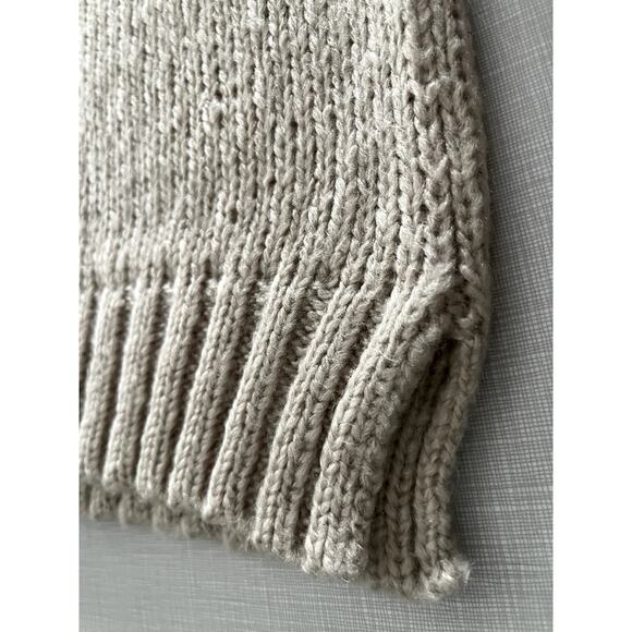 Wooden Ships Sz X/S Skull Pullover Sweater Tan Goth Edgy Punk Halloween Chunky - Picture 8 of 12